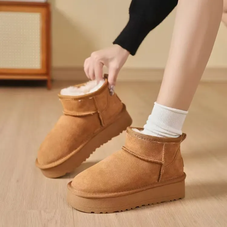 雪地靴民族风冬季加绒雪地靴保暖