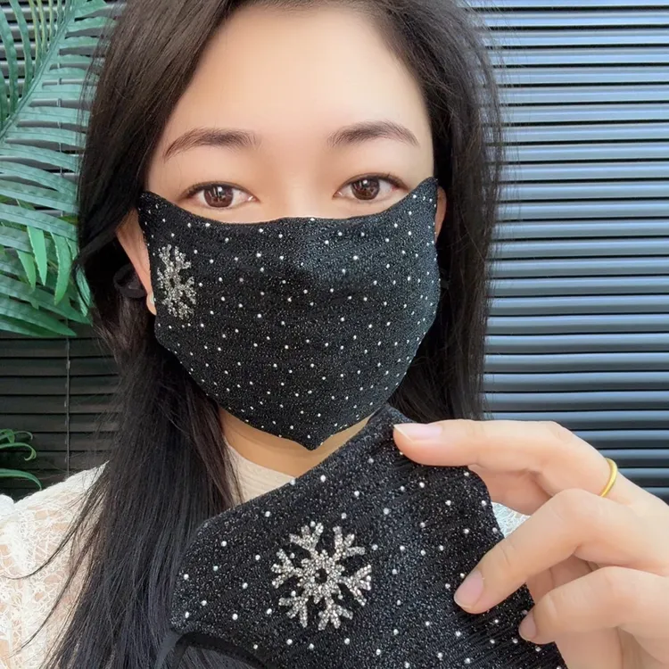 星辰雪花立体护眼角防晒口罩防风保暖面罩秋冬防寒透气防尘口罩