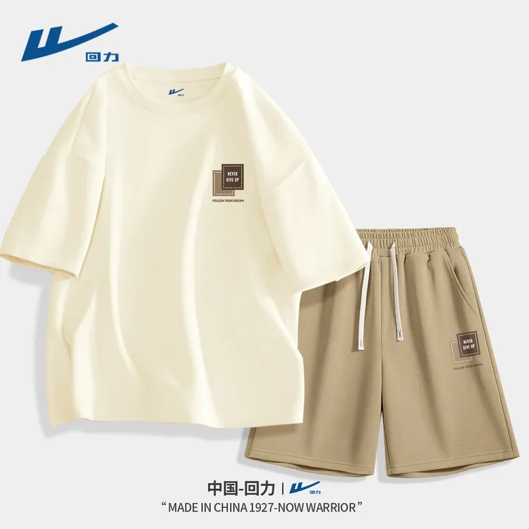 回力男士运动套装夏季休闲百搭短袖短裤男2026新款帅气搭配男款Z商品图