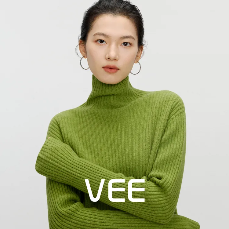 VEE【彩色星球】全羊毛高领宽松毛衣女25冬新品