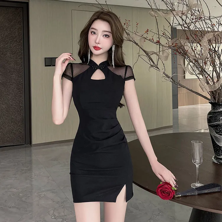 足浴工作服女足疗沐性感连衣裙工衣柔式工作服夜场洗浴气质显瘦