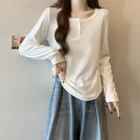 大码女装2024秋季新款胖妹妹休闲时尚设计感小众减龄打底长袖T恤