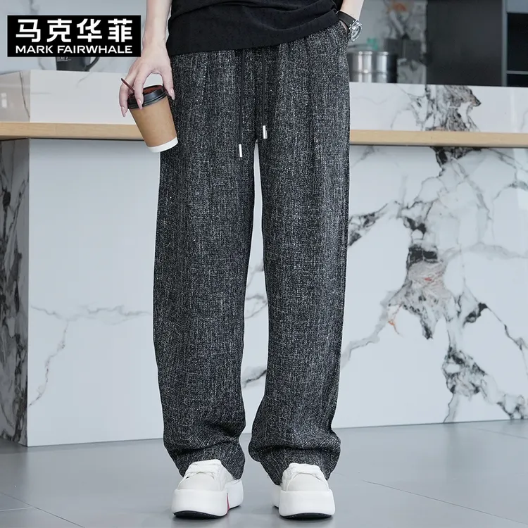 MARK FAIRWHALE/马克华菲裤子男夏季2025新款休闲百搭直筒裤宽松
