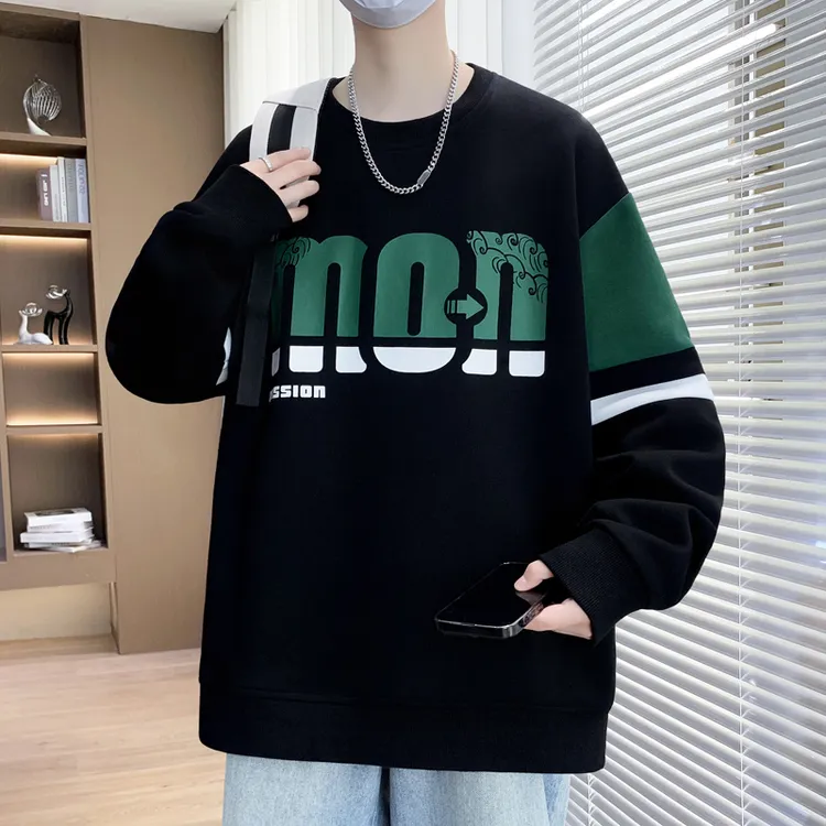 青少年学生卫衣男士2025秋冬新款潮牌长袖帅气百搭宽松打底衫衣服