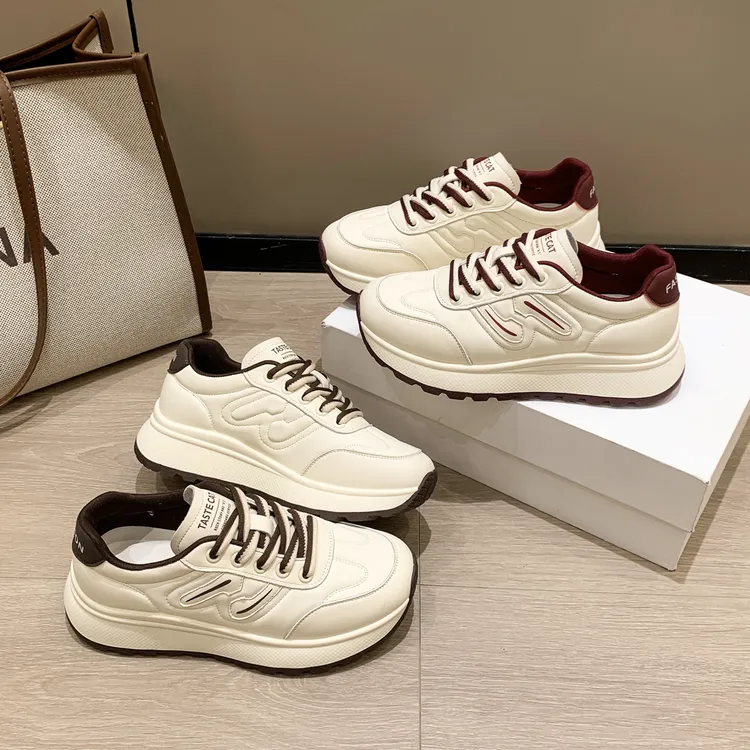 休闲鞋女2025新款鞋子秋季女款厚底增高轻便女款运动鞋透气老爹鞋