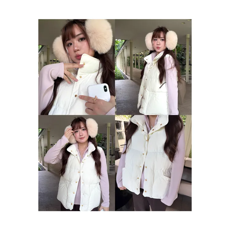 脚趾筋蜜雪泡芙 新国标90白鸭绒羽绒丨马甲