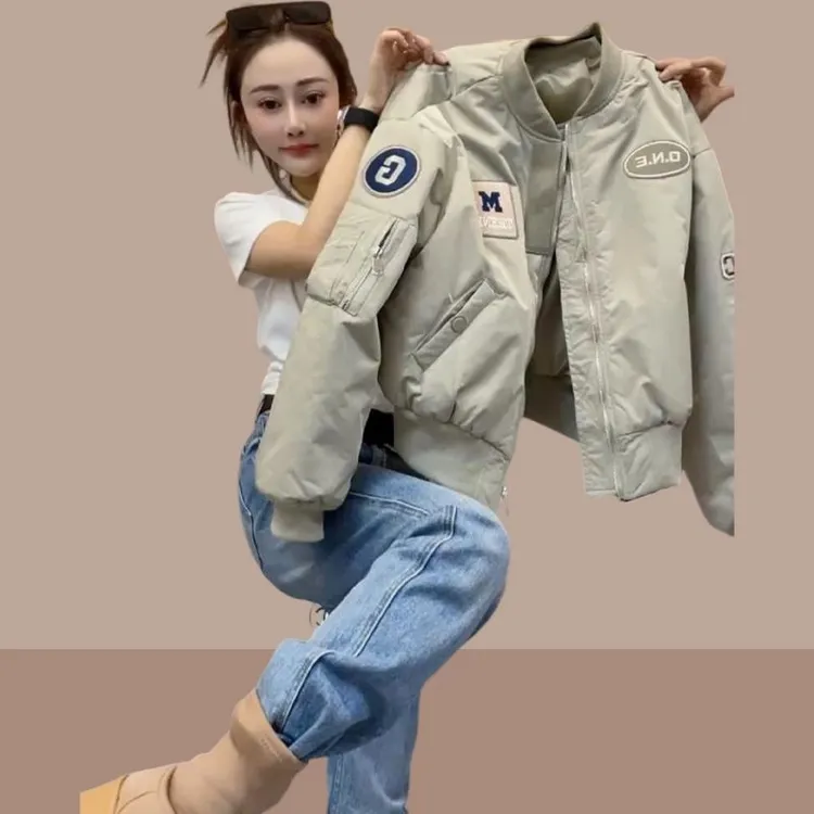 2025春秋季新款女士飞行夹克外套短款小个子休闲百搭宽松棒球服潮