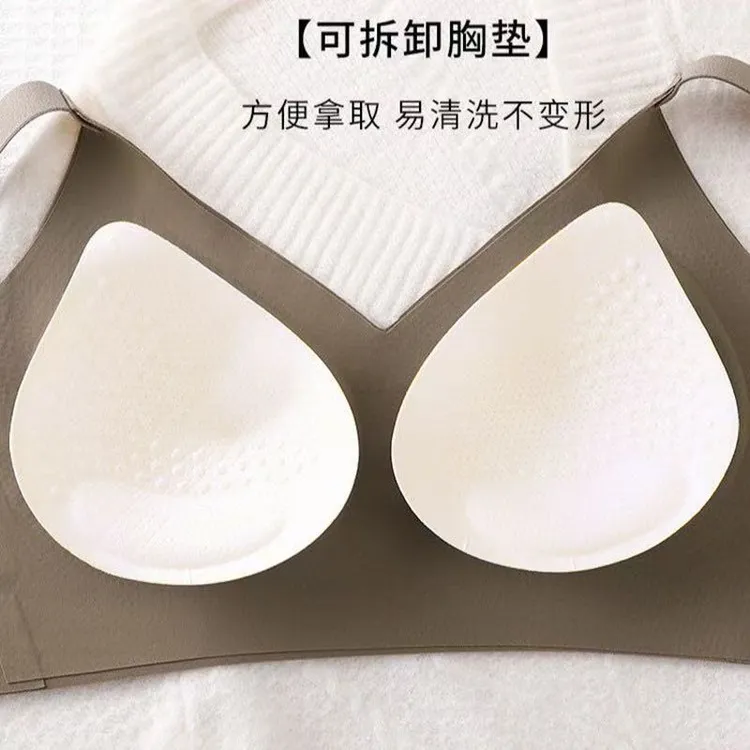胸贴女仿乳胶运动内衣海绵垫替换水滴形聚拢胸罩垫薄款文胸垫