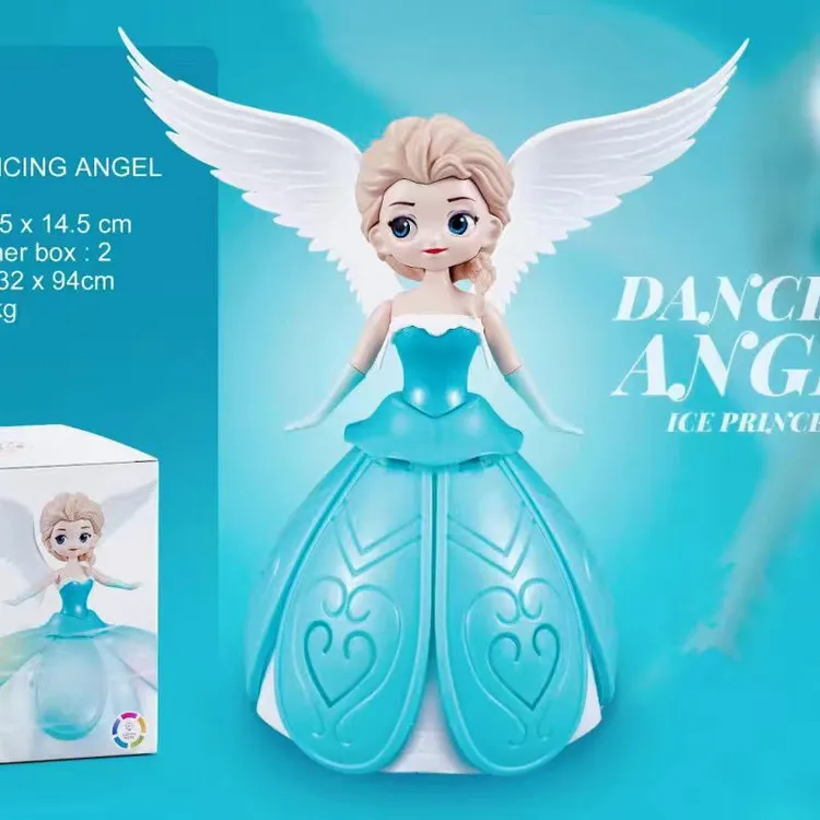 爱莎公主洋娃娃电动跳舞旋转新年生日六一礼物玩具