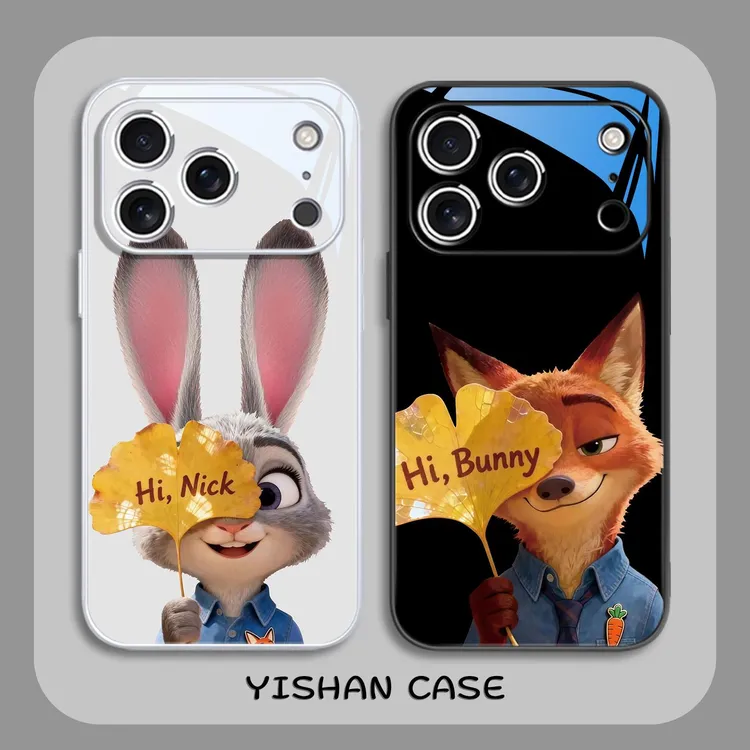 适用朱迪尼克高级感个性苹果17promax情侣iPhone16疯狂动物手机壳