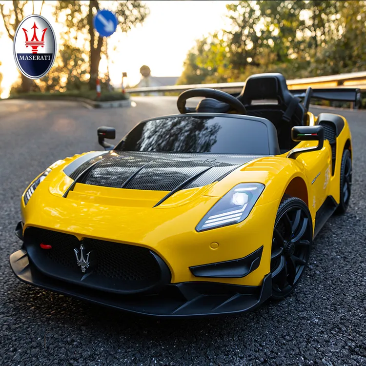 玛莎拉蒂儿童电动车四轮带遥控汽车男女宝宝小孩可坐人玩具车童车