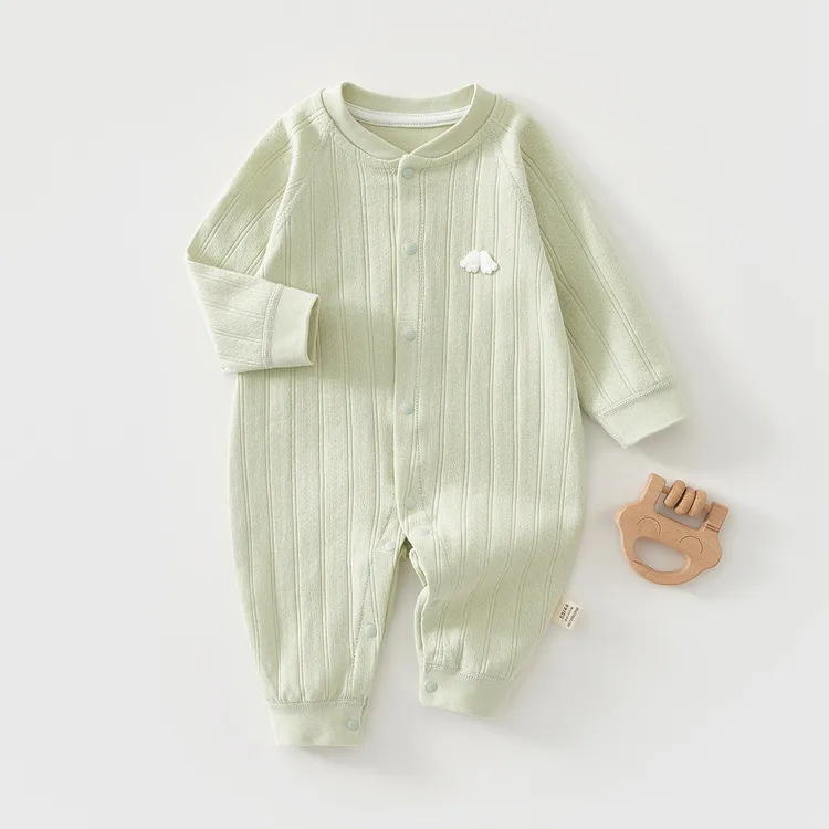 婴儿连体衣新生婴儿衣服纯棉长袖睡衣春秋款初生宝宝秋季哈衣爬服