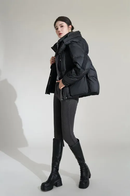 【YANGSHANG】 短款设计冬季时尚连帽羽绒服 EK4038