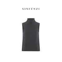 【冰美式】XINFENZI 山羊绒立领无袖背心上衣 51415