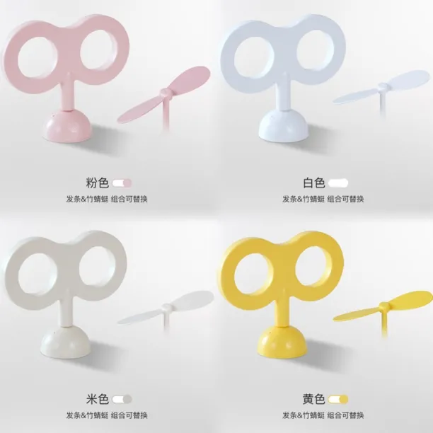 汽车车顶装饰旋转发条竹蜻蜓二合一可爱摆件电动车装饰品