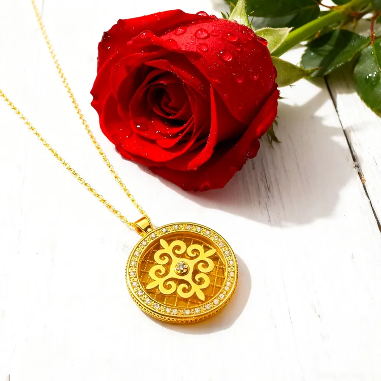 合金吊坠 kz原创时尚哈萨克族民族风格女款项链金色饰品链子