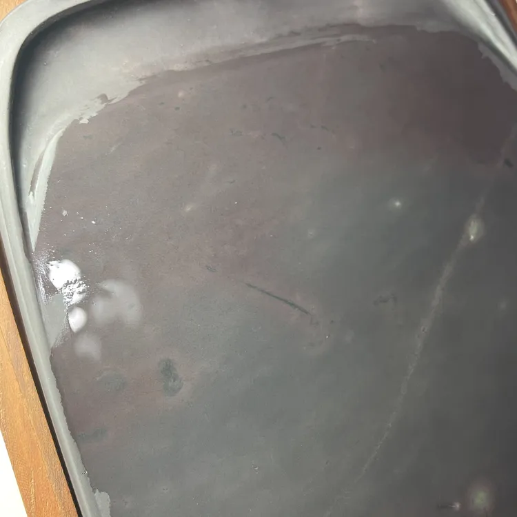 广东肇庆正宗老料坑仔岩，近八寸多大砚台天青透底坑仔岩