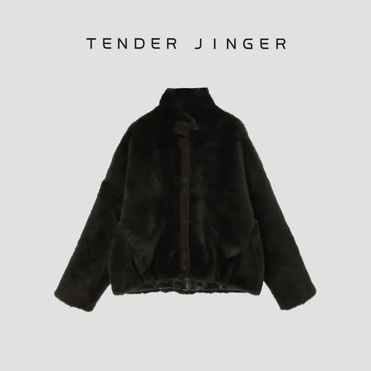 Tender Jinger【黑标】美国进口皮毛一体立领外套T54SNW50040