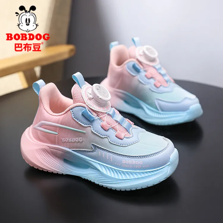 巴布豆童鞋女童运动鞋2025秋冬新款皮面防水儿童鞋子女孩旅游鞋潮