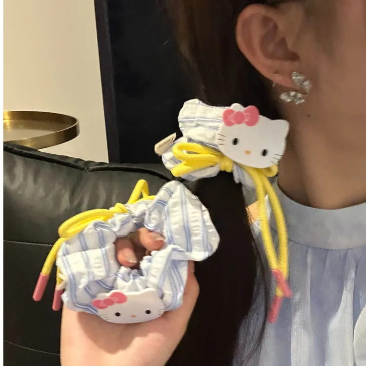 元气满满甜美风ins头绳甜美发绳百搭发圈手工女韩版发饰小猫可爱