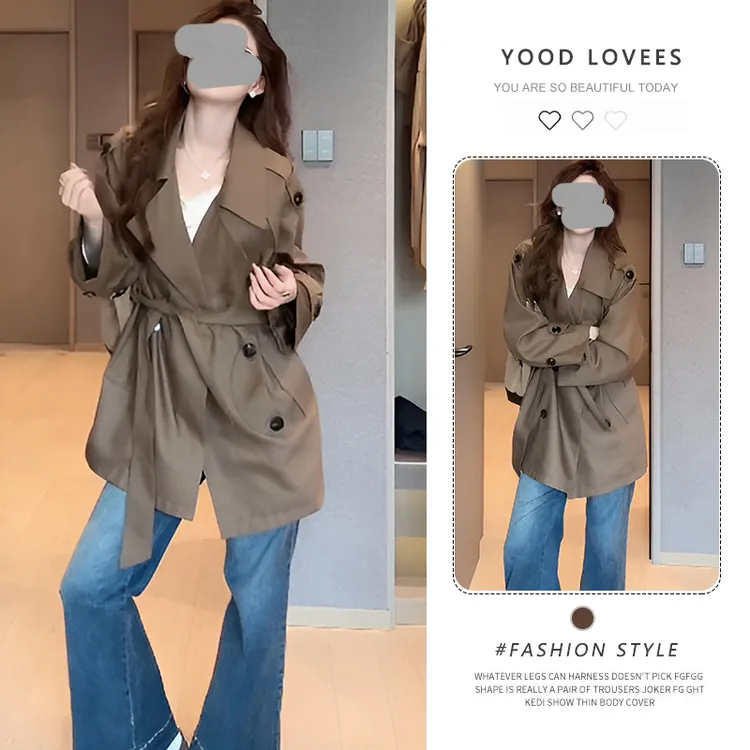 中长款风衣外套女2025春秋季新款工装夹克上衣英伦风气质显瘦大衣