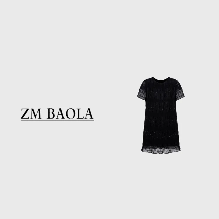 ZM BAOLA【绝美】赫本风小黑裙高级感气质名媛连衣裙BL3278-S2