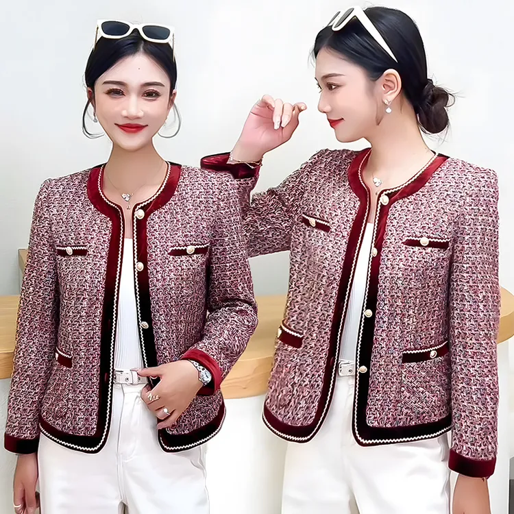 春秋季时尚妈妈装短外套女装新款气质显瘦高档小个子洋气上衣外套