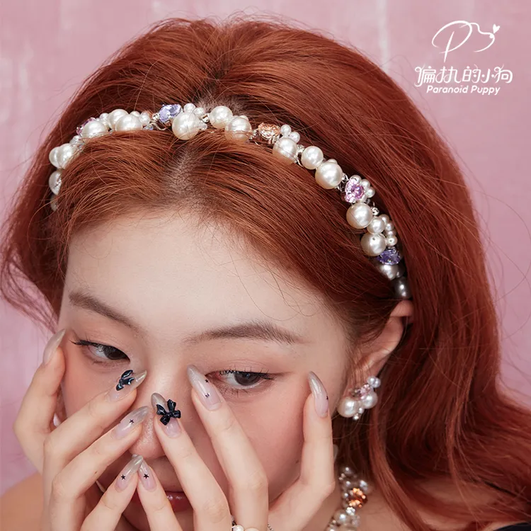 PARANOID PUPPY原创《绫》马卡龙爱心发箍女小众丝带头饰发饰