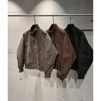 秋冬设计师新款线条解构加绒加厚袖子夹棉夹克极简廓形棉服外套男