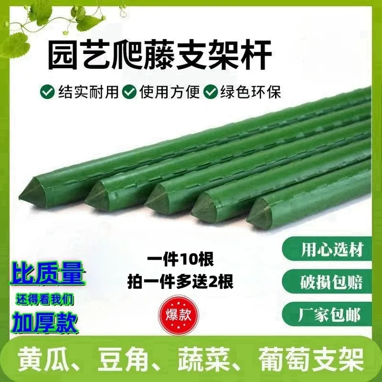 植物支架园艺包塑管豆角黄瓜番茄丝瓜支架爬藤杆支柱杆子瓜支撑杆