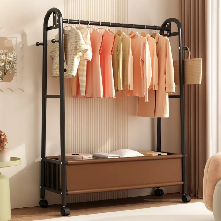 衣架落地卧室挂衣架家用室内移动轻奢晾衣架多功能收纳置物衣帽架