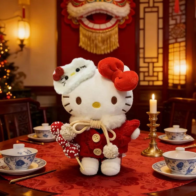 【正版】新年糖葫芦Hellokitty包包挂件毛绒公仔礼物