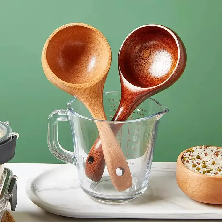 大号嗦粉勺日式吃播大木勺网红嗦粉实木勺子