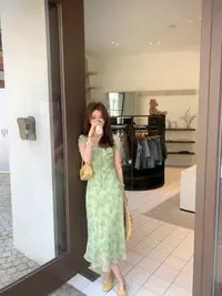 【芝士Cheese】花神的爱意 夏季碎花气质显瘦时尚法式连衣长裙