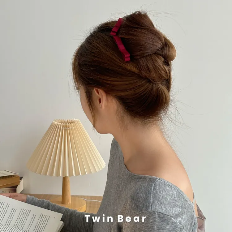 一对装~好用又实用的蝴蝶结倒插梳增高颅顶发梳盘发夹发饰头饰