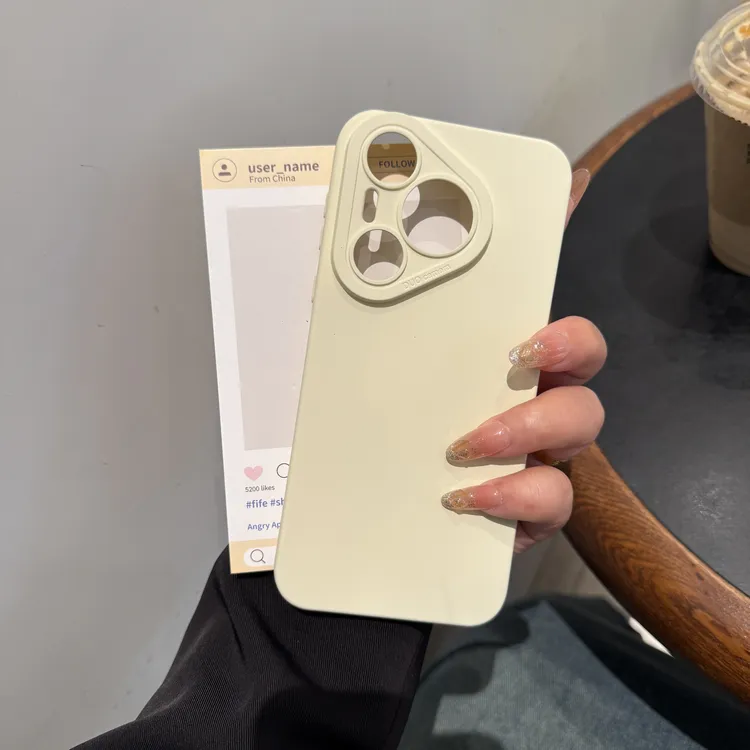 适用华为p70磨砂手机壳p60精孔防摔p50简约肤感p40新款天使眼软壳