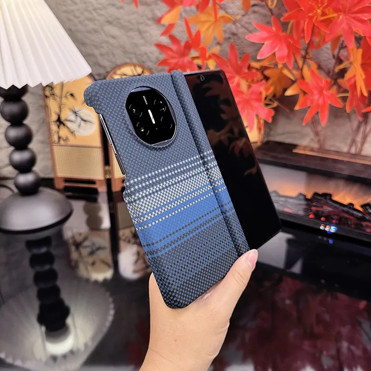 适用华为MateX5/MateX6手机壳新款凯夫拉纹理双中轴全包防摔高档