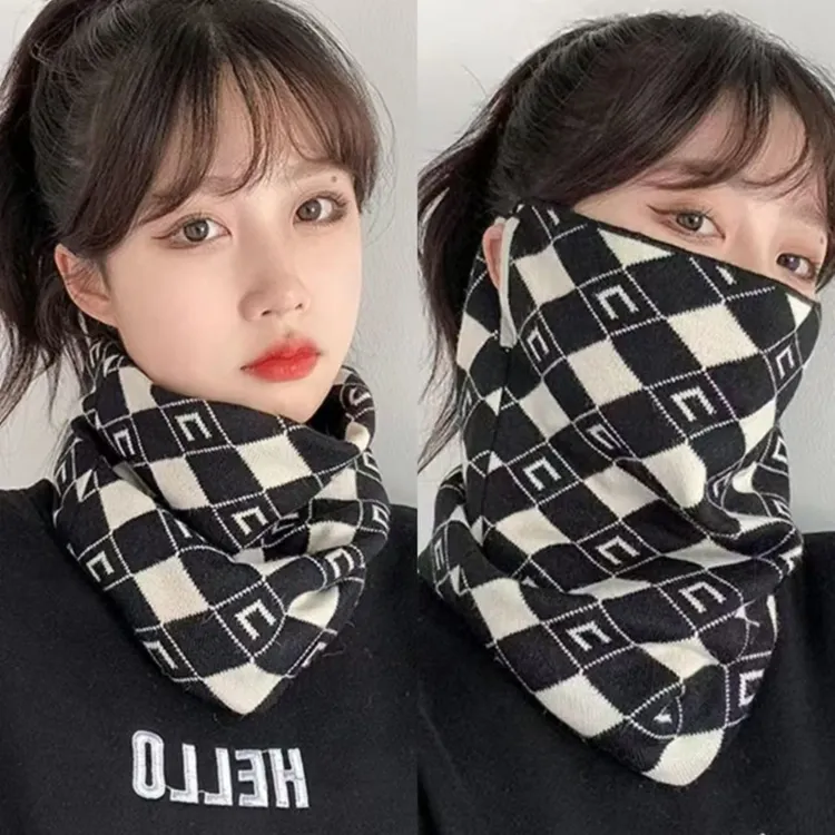 新款冬季韩版百变面罩秋冬韩版百防风保暖多功能围脖颈脖围巾加厚