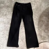 infobyfive2025秋季新款黑色弹力百搭牛仔裤喇叭裤NF0506248