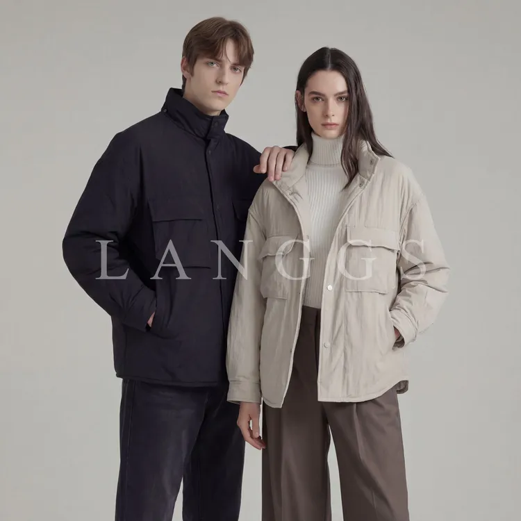 LANGGS&浪叔 25冬季廓形压胶工艺立领轻薄羽绒服羽绒服-55015