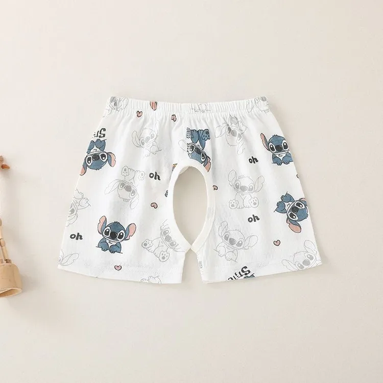 婴儿短裤夏季薄款开档纯棉外穿儿童五分裤男童夏天裤子宝宝叉叉裤