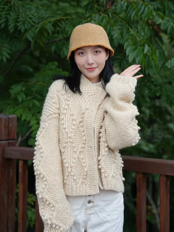 《云栖豆豆》酸奶定制线材/牦牛绒马海毛美丽诺羊毛亮片/柔软保暖