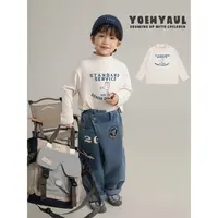 YOEHYAUL/幼悠冬壹波 基础百搭款环保印花弹软半高领打底衫 N7189