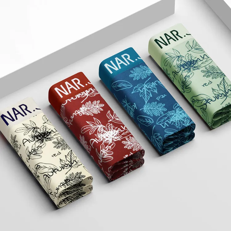 印花男士纯棉内裤男生夏天新款大码透气平角裤青少年运动四角短裤