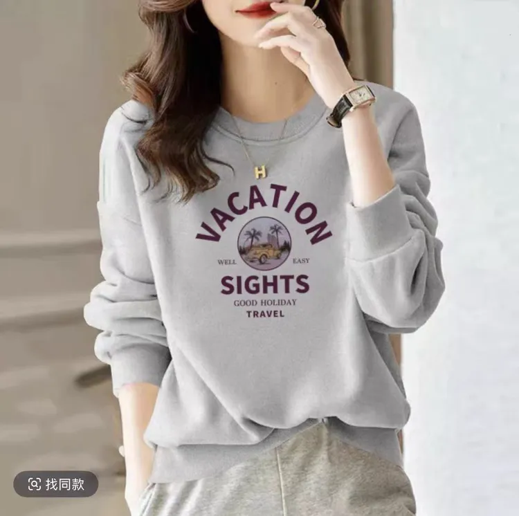 新-秋冬新款大码女款宽松加绒加厚卫衣爆款正品～字母汽车