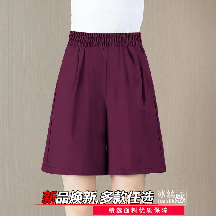 黑色西装短裤女夏季薄款2025新款宽松显瘦高腰休闲阔腿五分短裤子