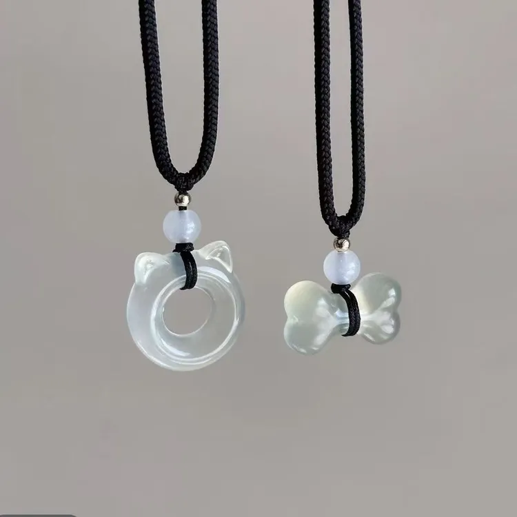 合金吊坠 【佳宝】小狗猫猫项链骨头精美可爱吊坠项链情侣礼物