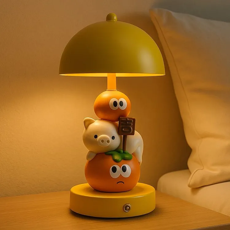猪柿大吉台灯床头灯摆件高级感小众夜灯儿童房装饰乔迁生日礼物