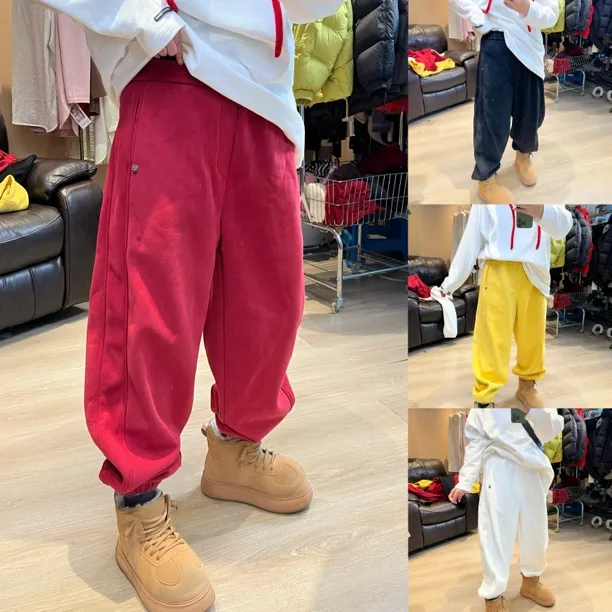 冬季铁牌女卫裤加绒运动长裤束脚百搭显瘦松紧腰女裤（卡码拍小）