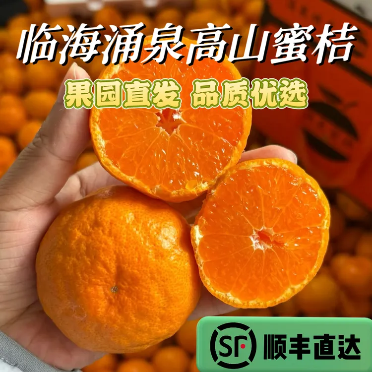 台州涌泉蜜桔爆甜薄皮果园现摘纯甜无渣高山蜜橘礼盒包装顺丰直达